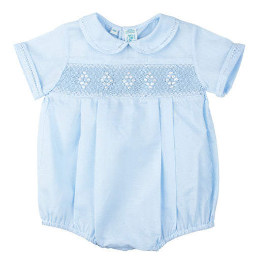 Pink Rosebud Diamond Smocked Dress