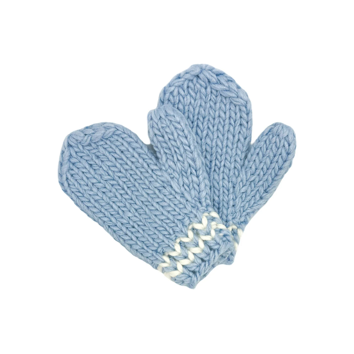 Bits & Bows Blue Knit Mittens