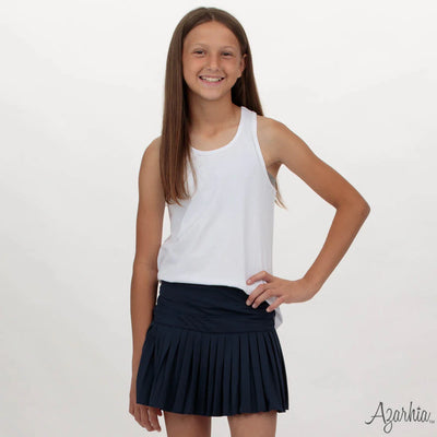 Navy Pleated Skort