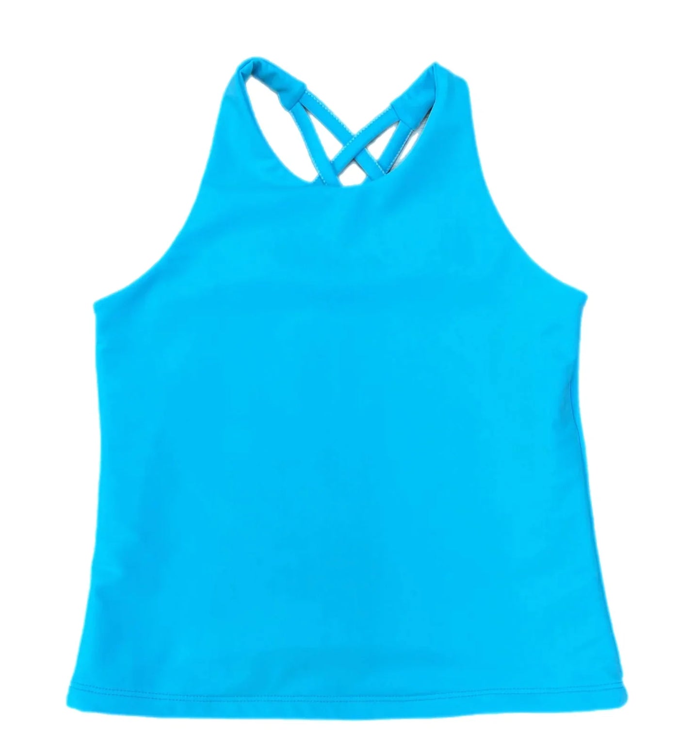Cross Back Tank - Bright Blue