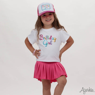 Hot Pink Metallic Trucker Hat - Birthday Girl