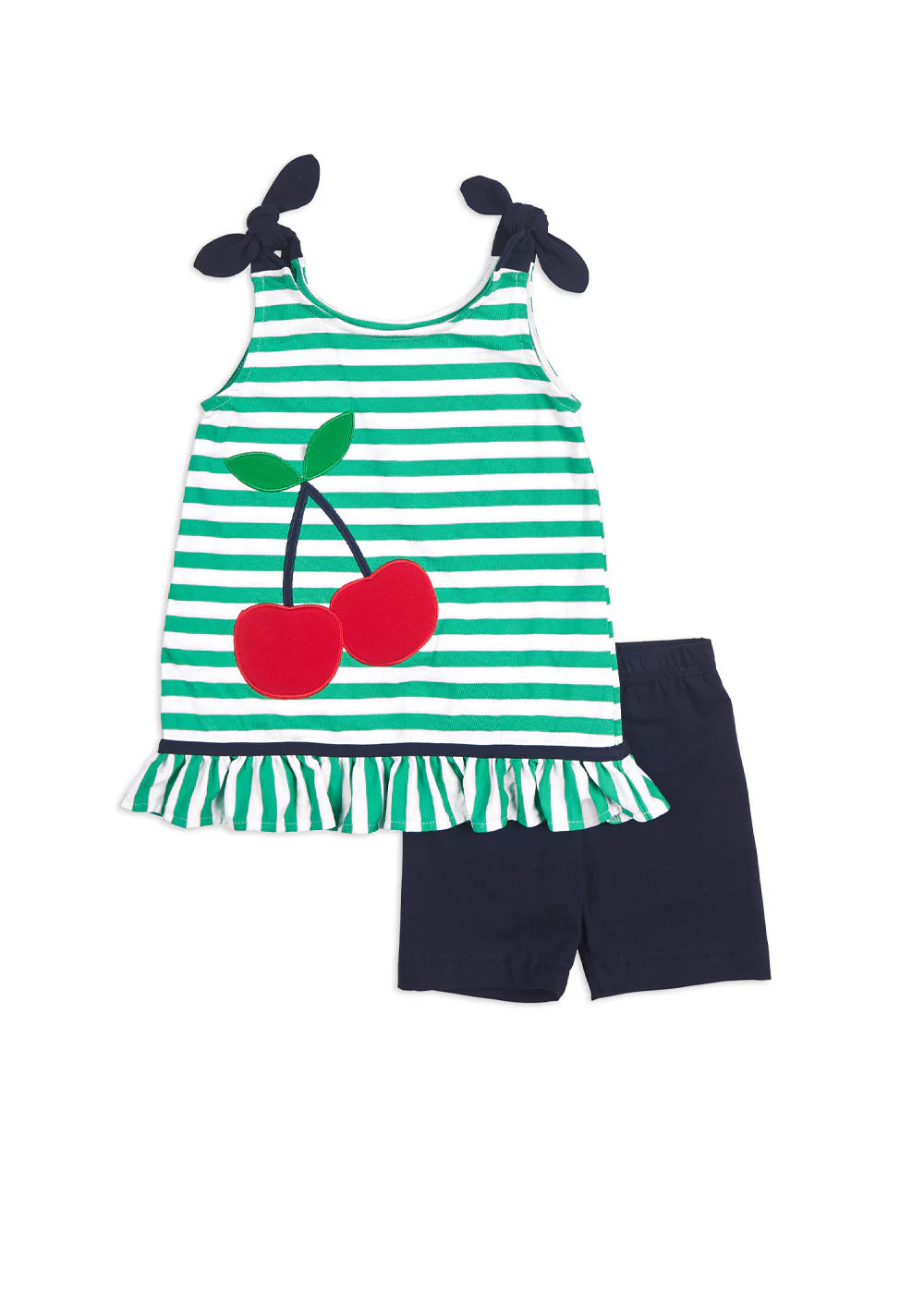 Florence Stripe Cherries Short Set