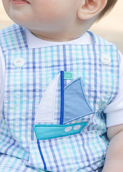 Florence Plaid Seer Sailboat Shortall