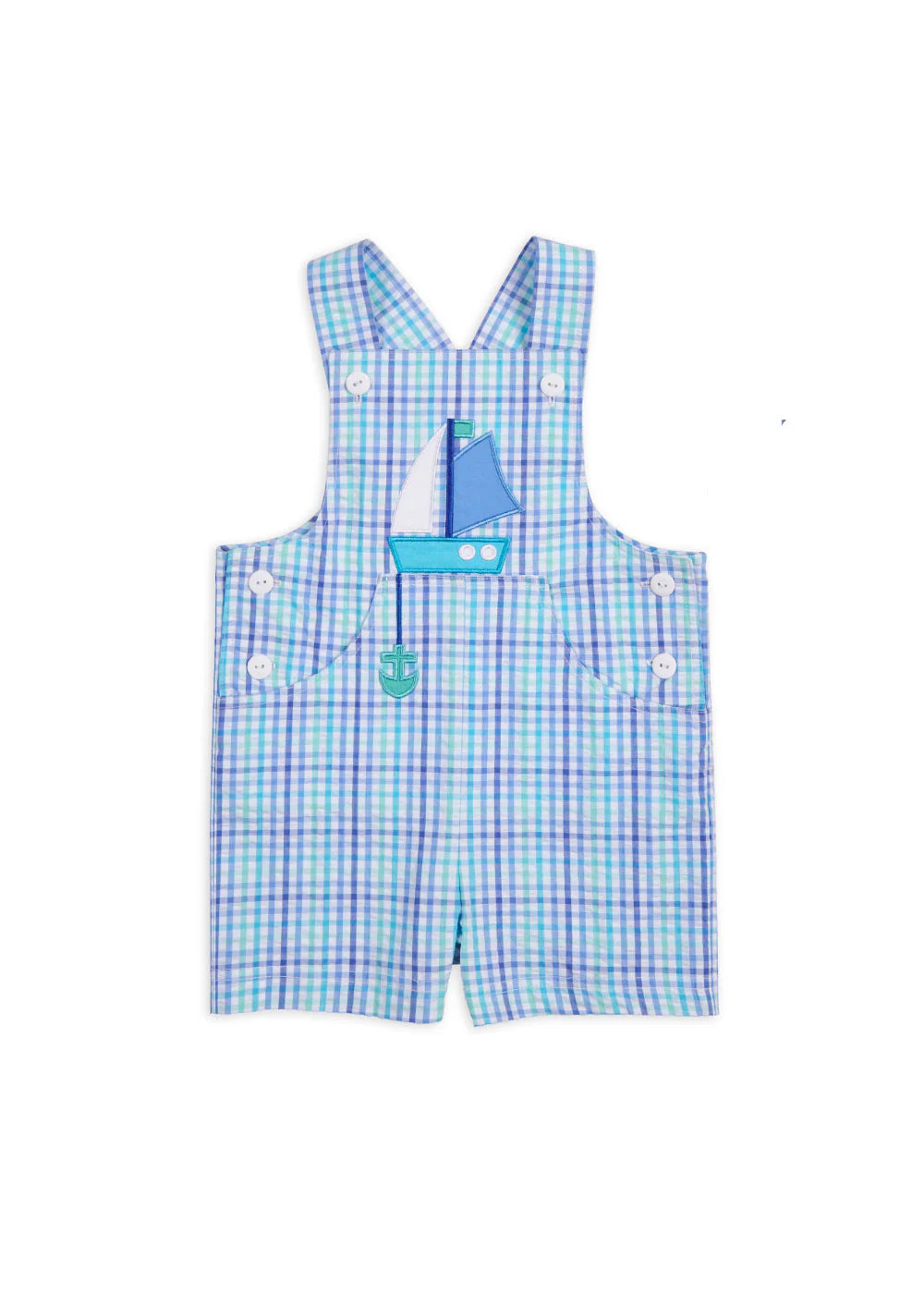 Florence Plaid Seer Sailboat Shortall