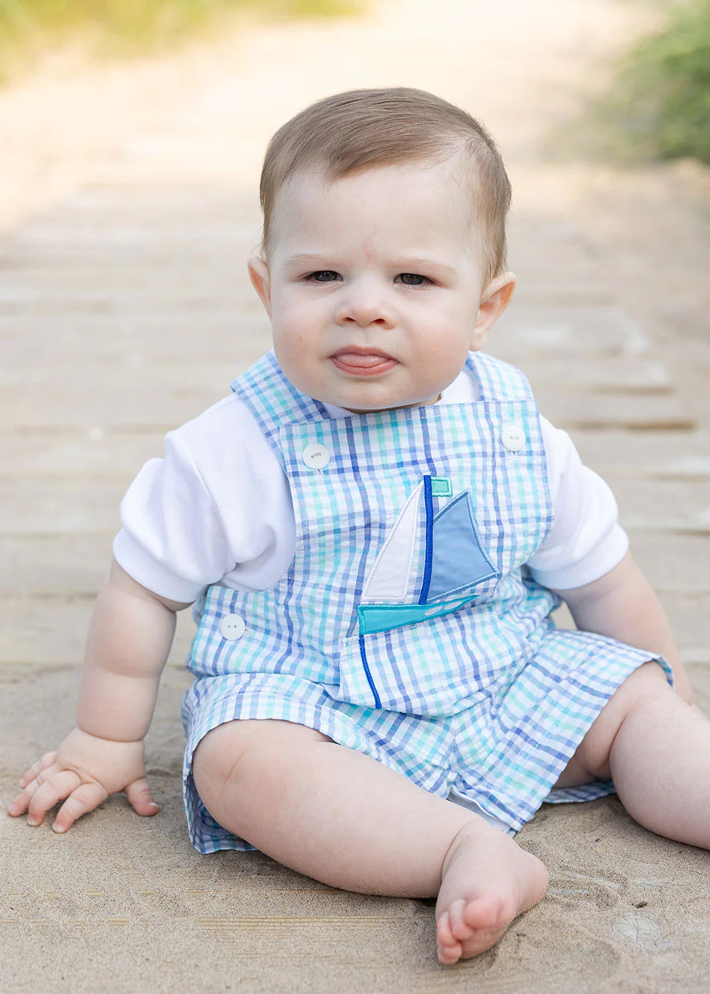 Florence Plaid Seer Sailboat Shortall