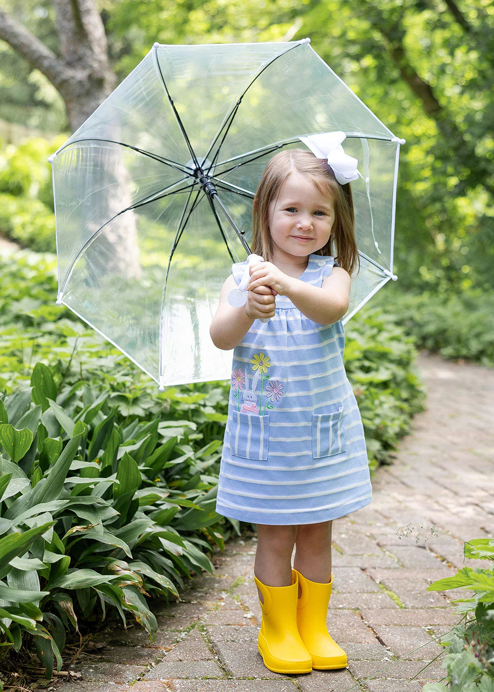 Florence Stripe Bunny Flower Dress