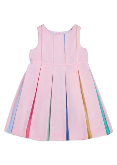 Multicolor Pleated Dress