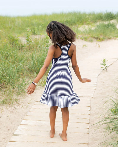 Florence Stripe Shirred Dress