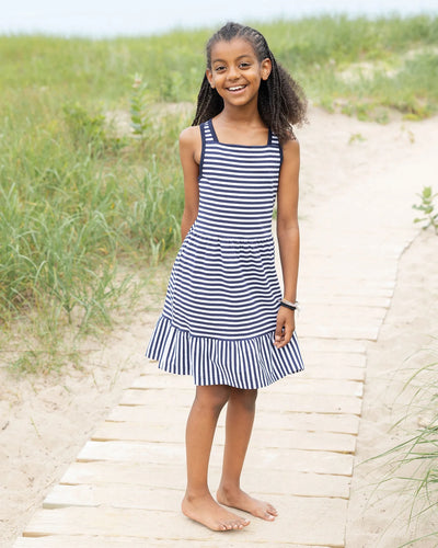 Florence Stripe Shirred Dress