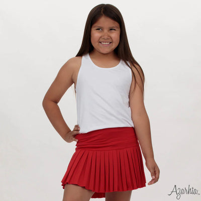 Red Pleated Skort