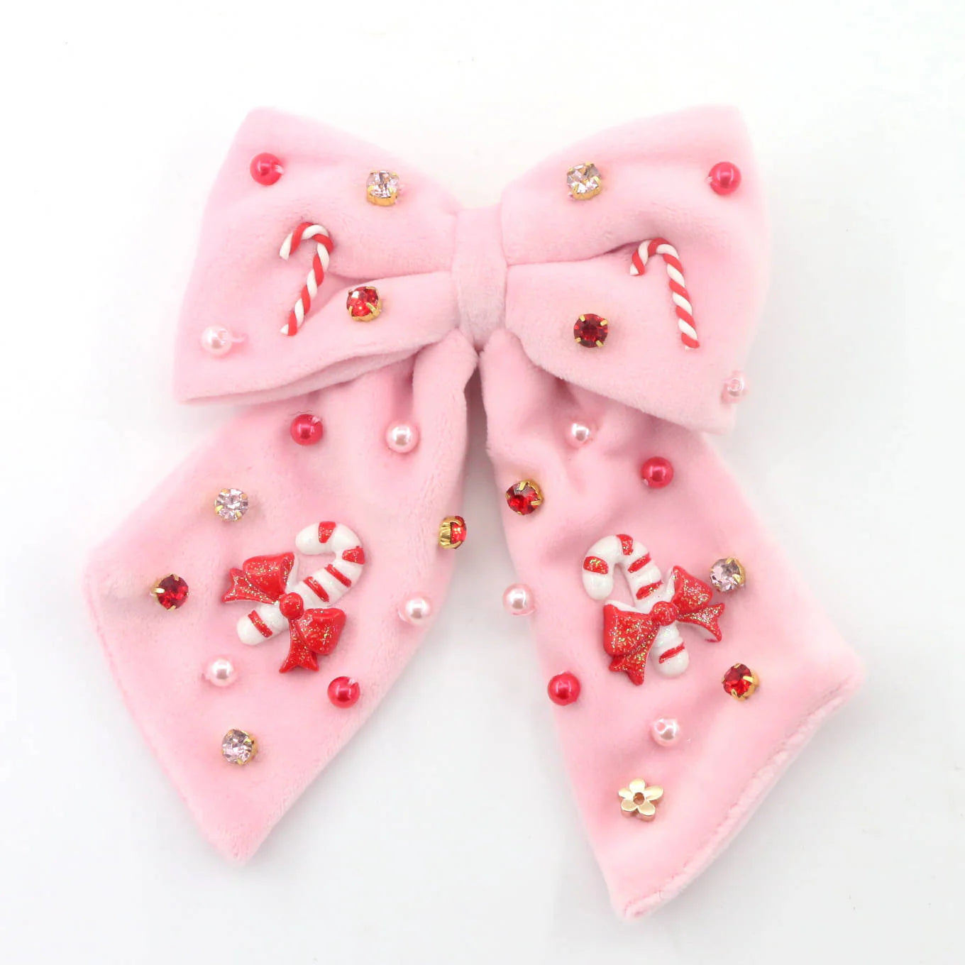 Poppyland Hair Bow - Candy Cane Lane