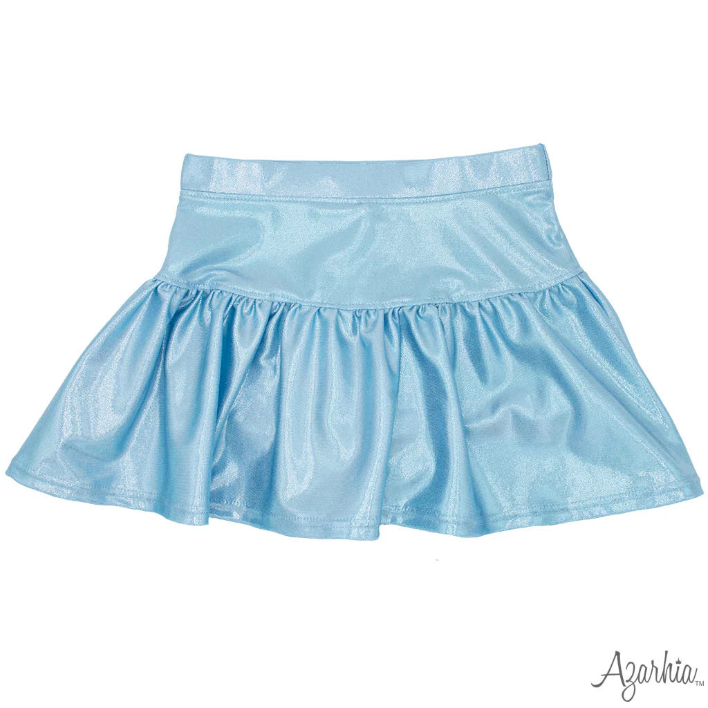 Gathered Skort - Carolina Blue Shimmer