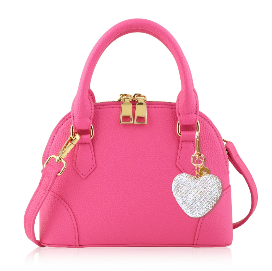 Carrying Kind Charlotte Hot Pink Purse: Follow Your Heart Charm