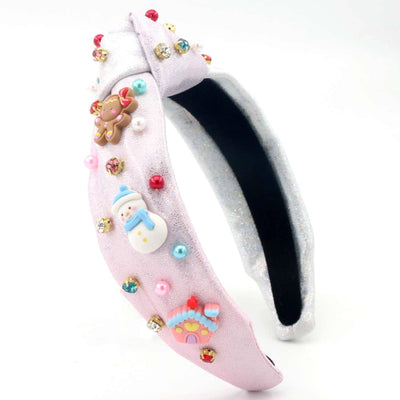 Poppyland Child Headbands Pink Christmas Whimsy