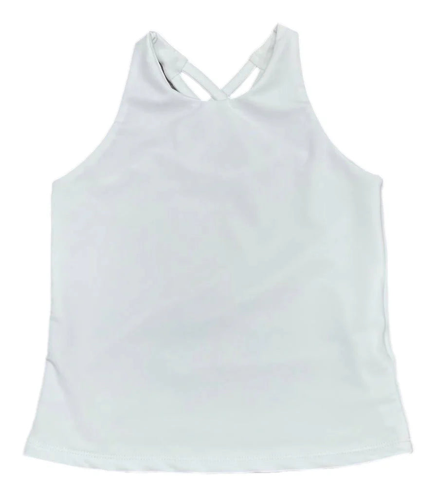 Cross Back Tank - White