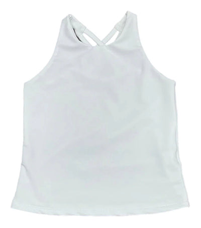 Cross Back Tank - White