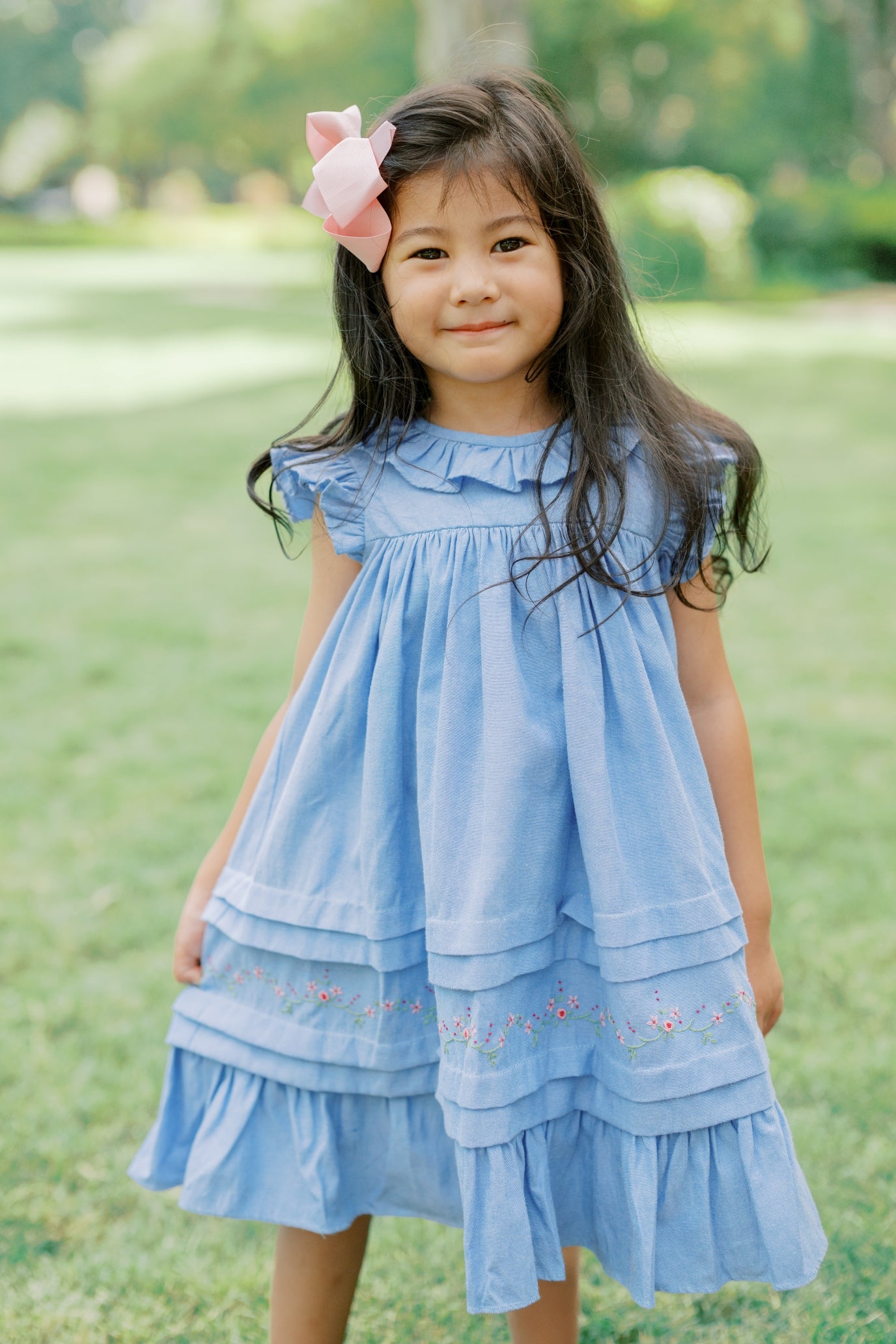 Proper Peony Oxford Blue Willow Dress