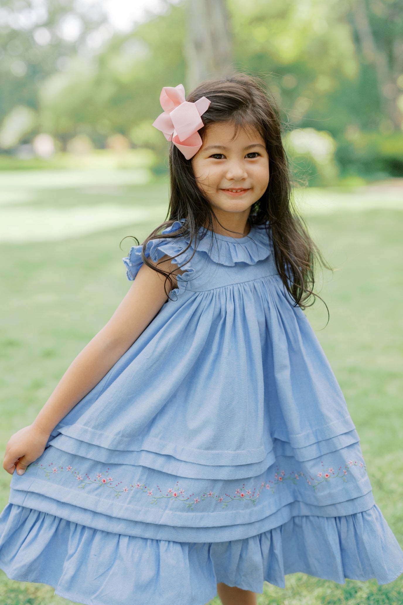 Proper Peony Oxford Blue Willow Dress