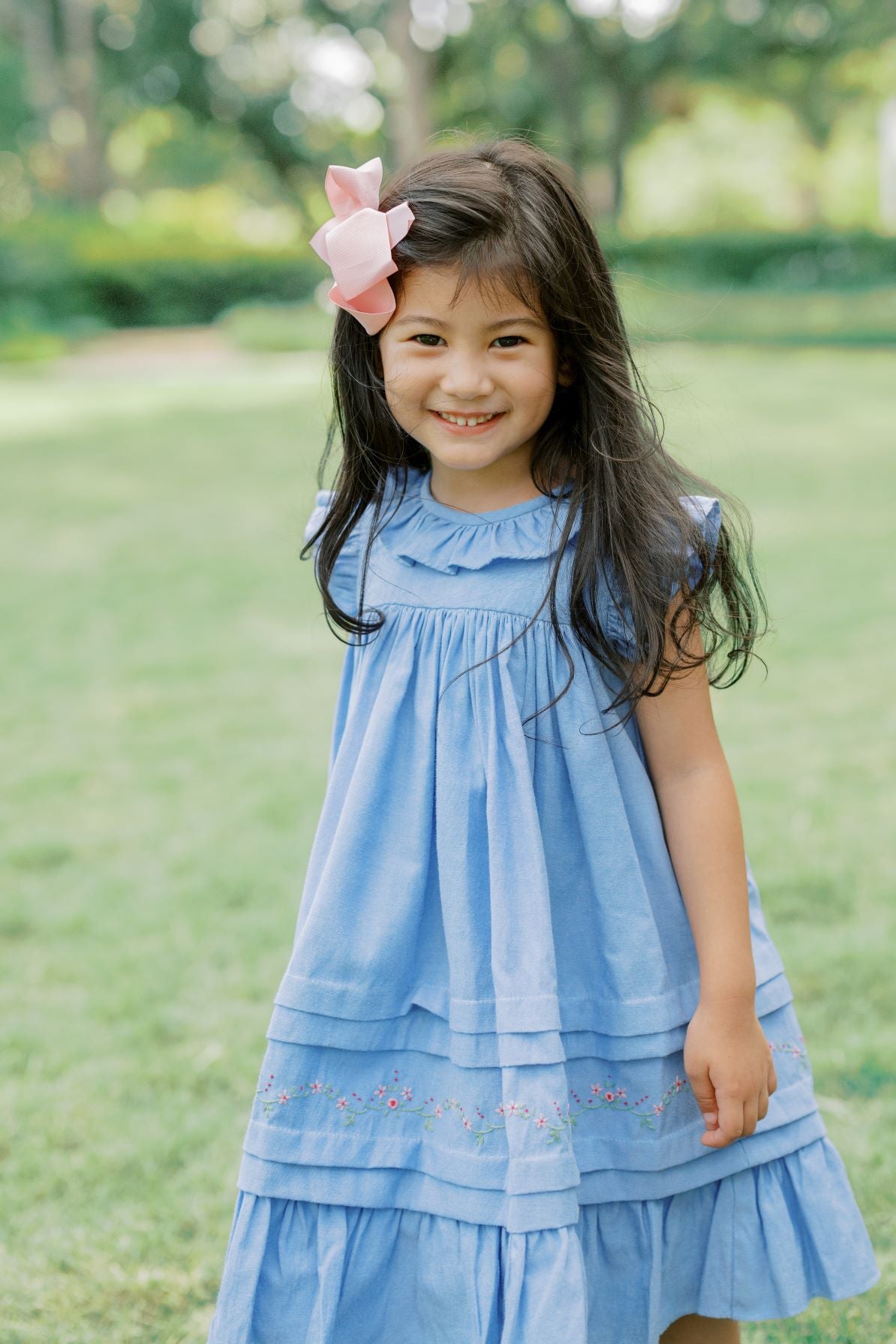 Proper Peony Oxford Blue Willow Dress