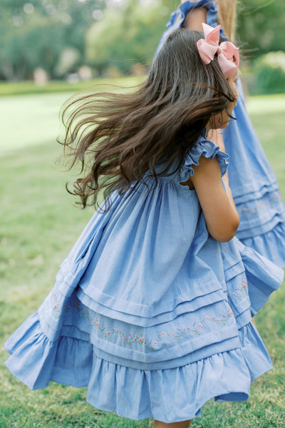 Proper Peony Oxford Blue Willow Dress