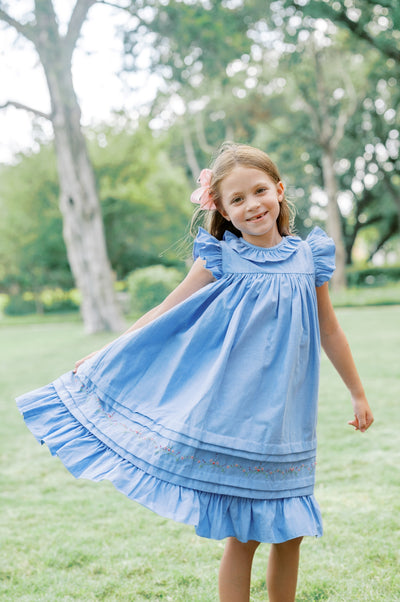 Proper Peony Oxford Blue Willow Dress