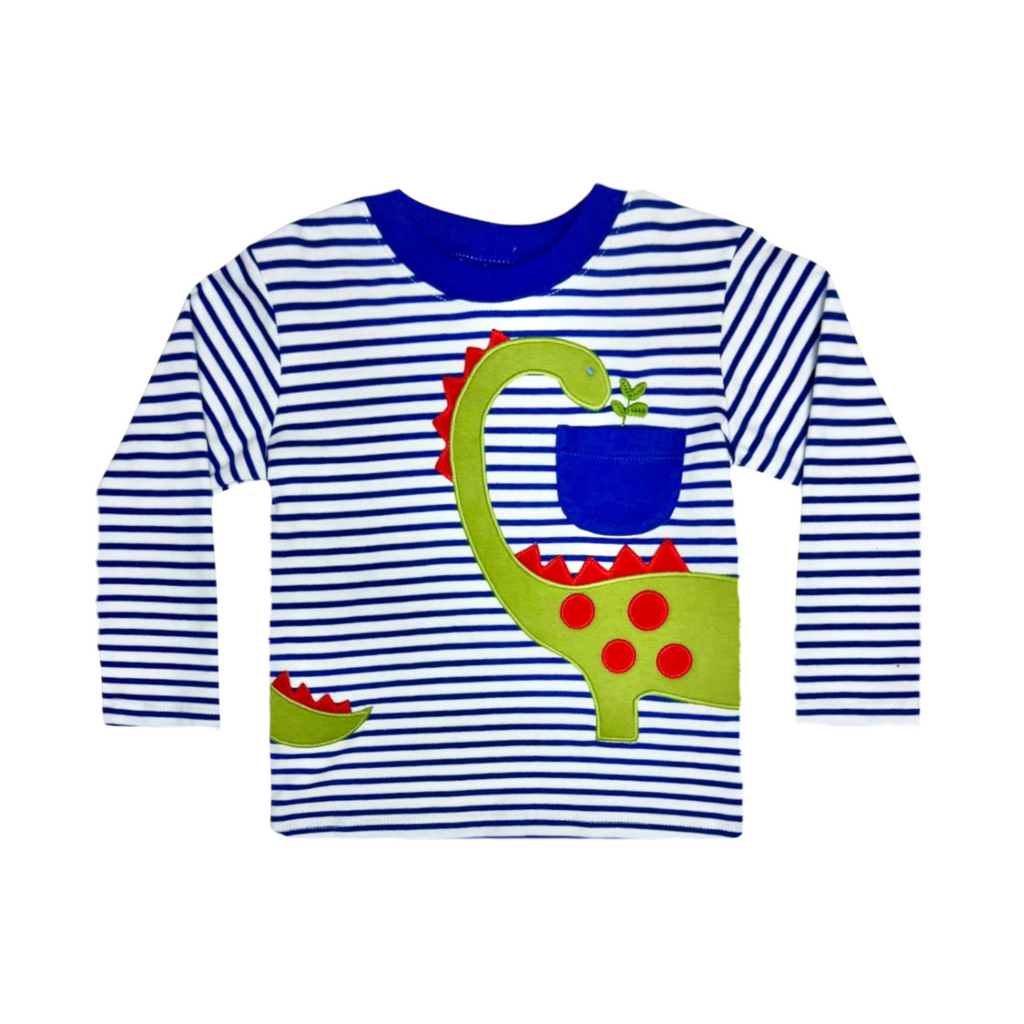 Jacob's Play Tee - Royal Blue Dino