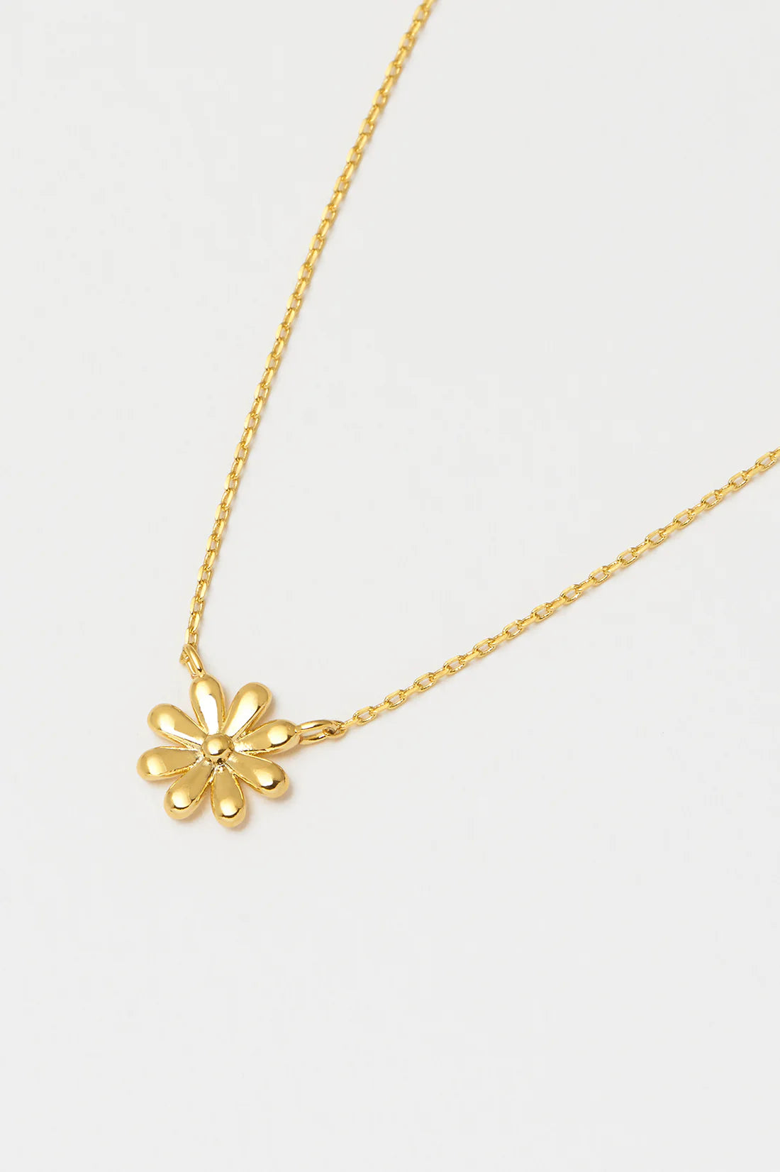 Gold Plated Doodle Flower Necklace