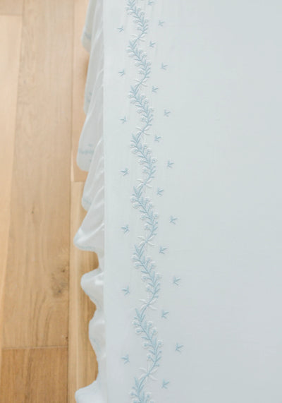 Embroidered Crib Sheet