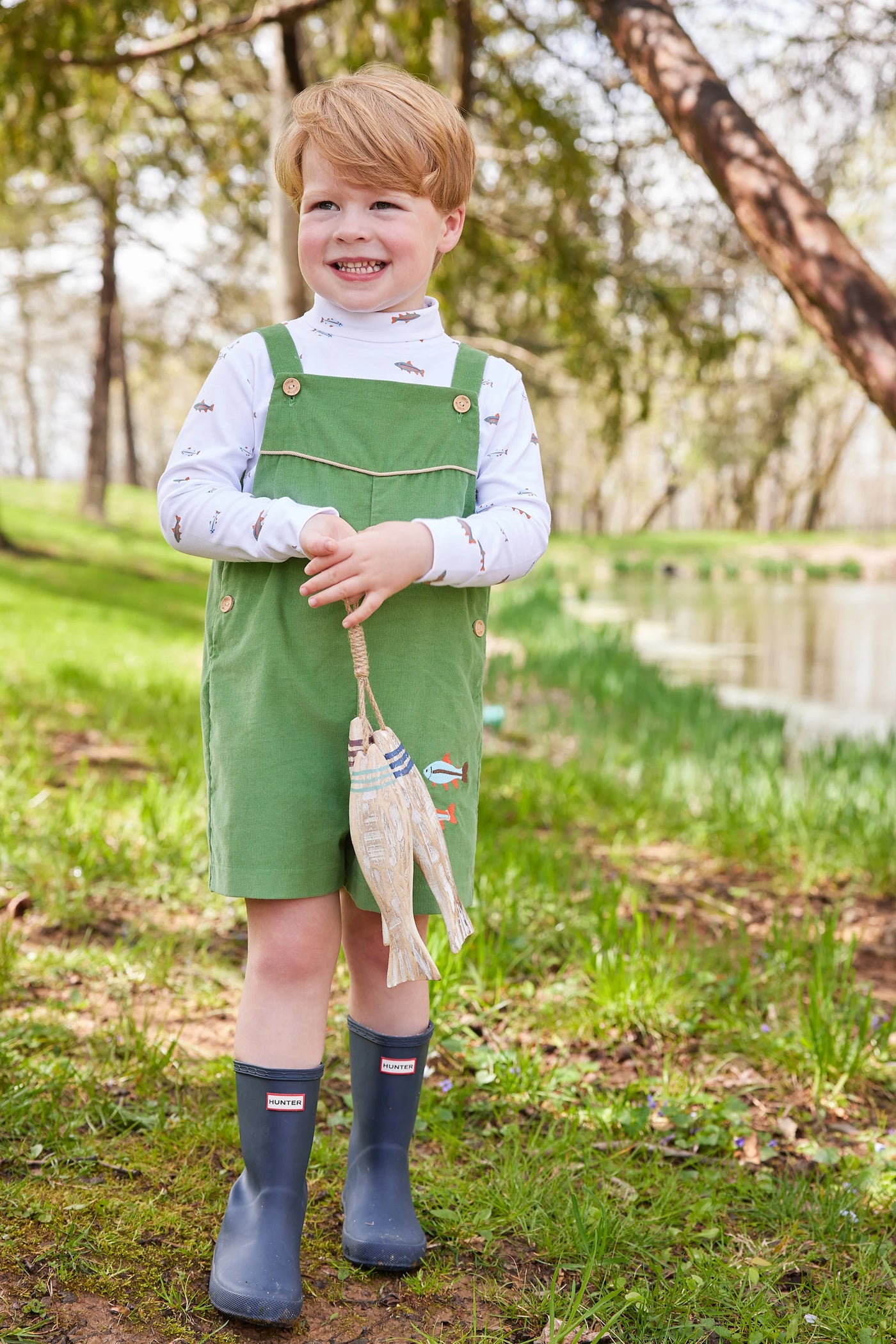 LE  Embroidered McCall Shortall - Fish