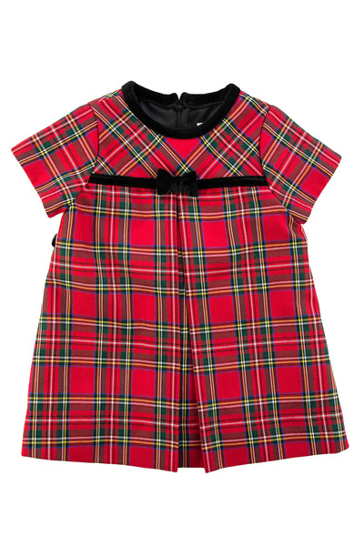 Florence Tartan Pleat Bow Dress