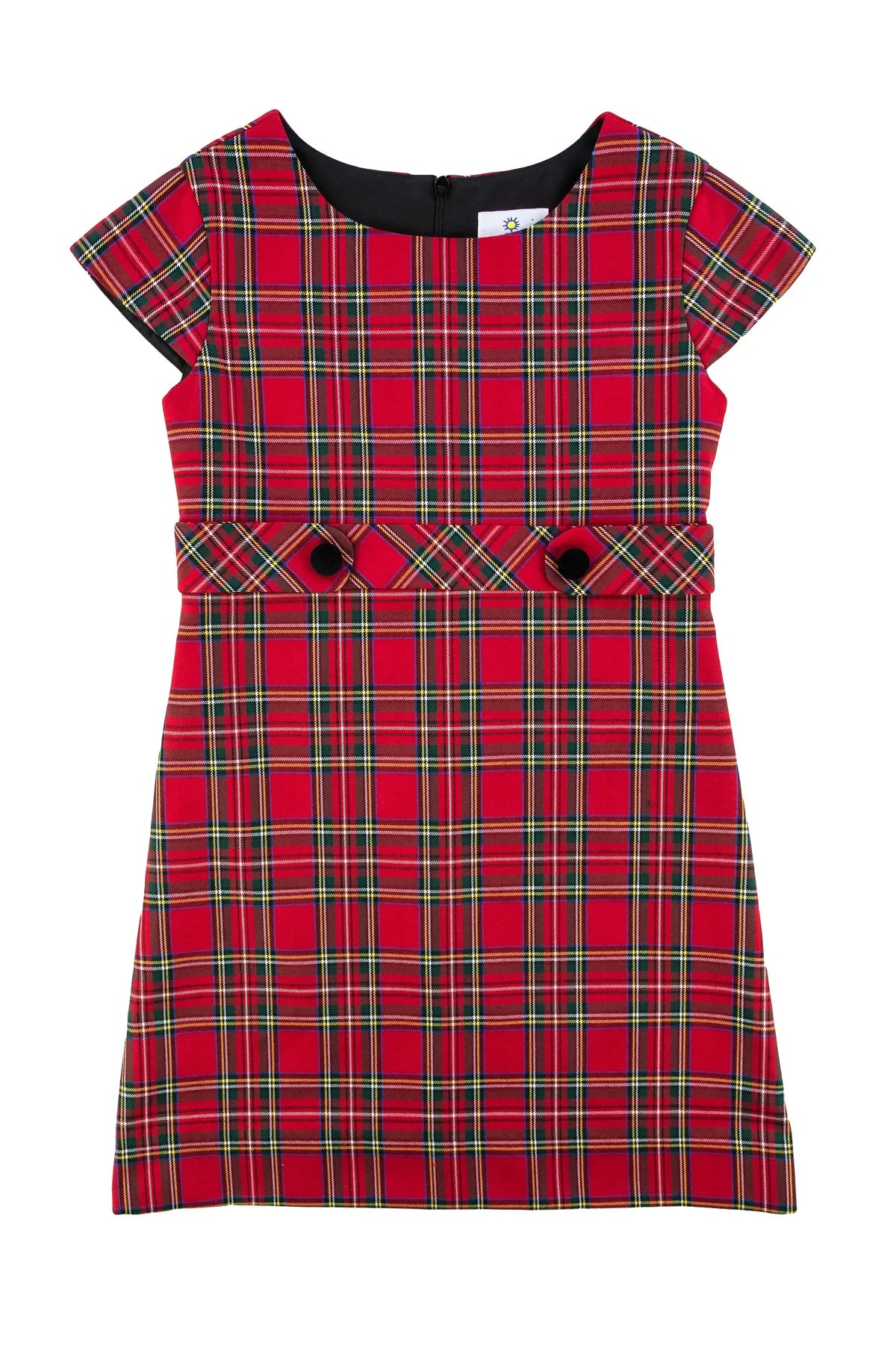 Florence Tartan Button Tab Dress