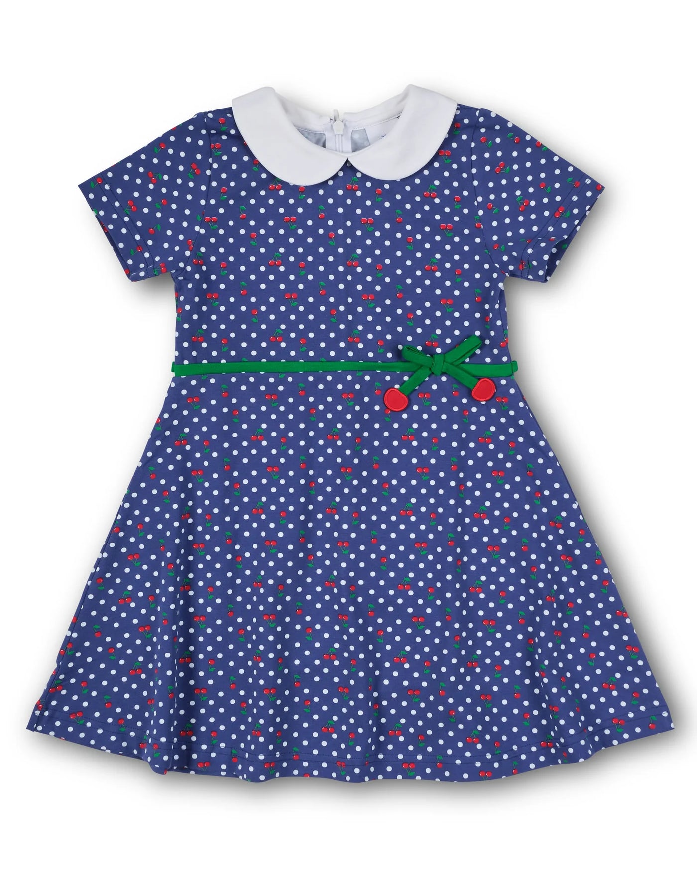 Knit Peter Pan Dress - Polka Dot Cherry
