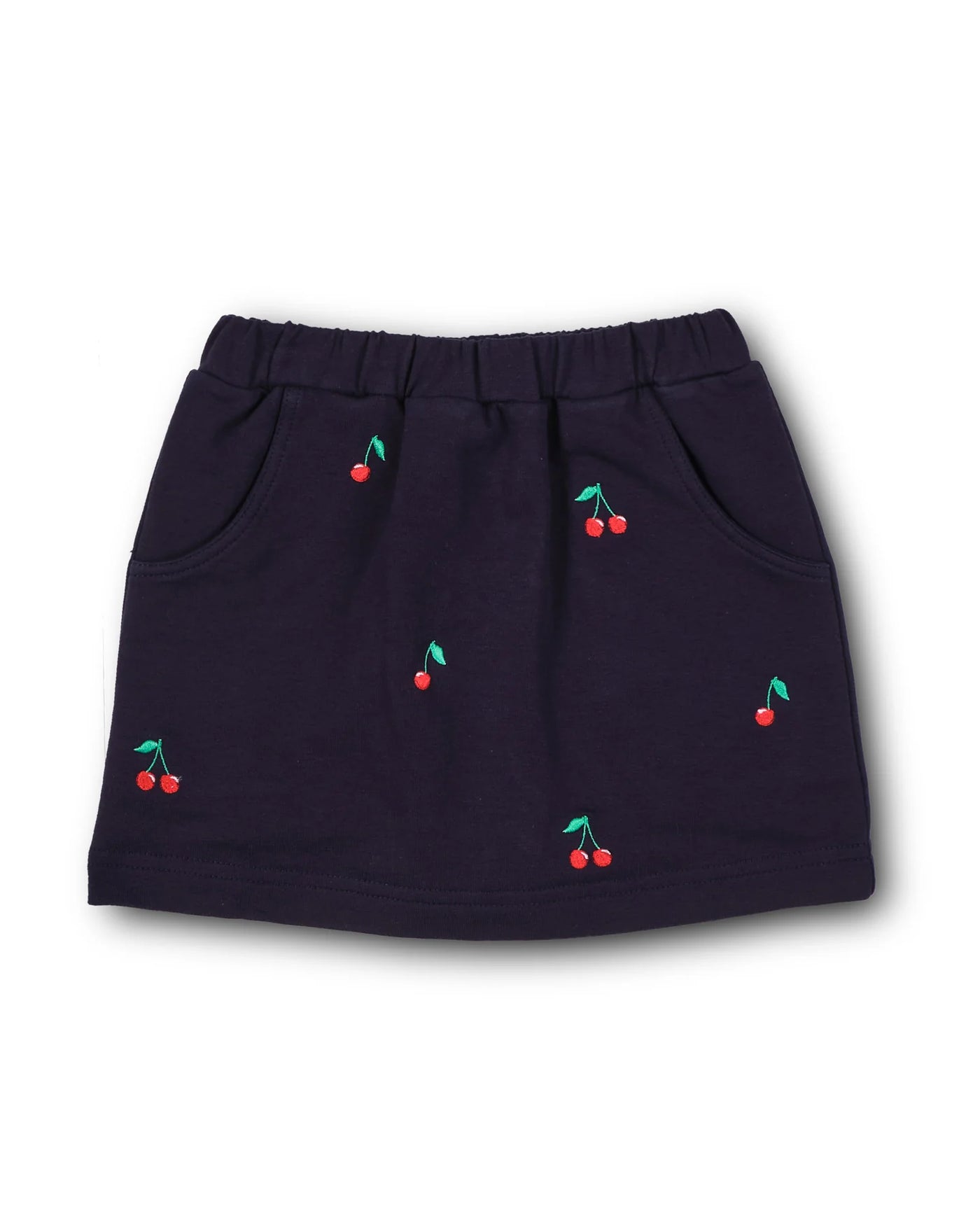 French Terry Skort - Navy w/ Cherries