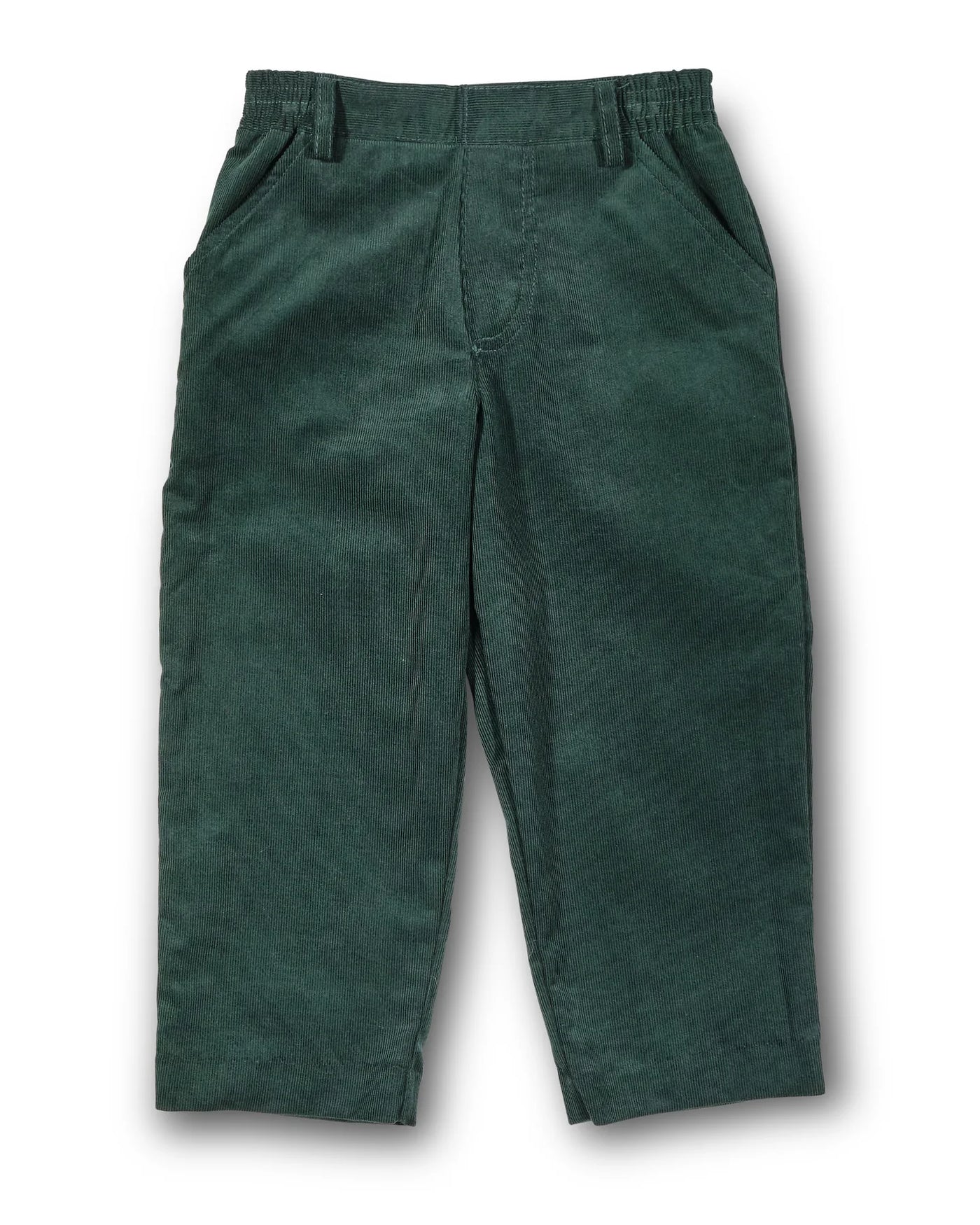 Green Corduroy Fake Fly Pants