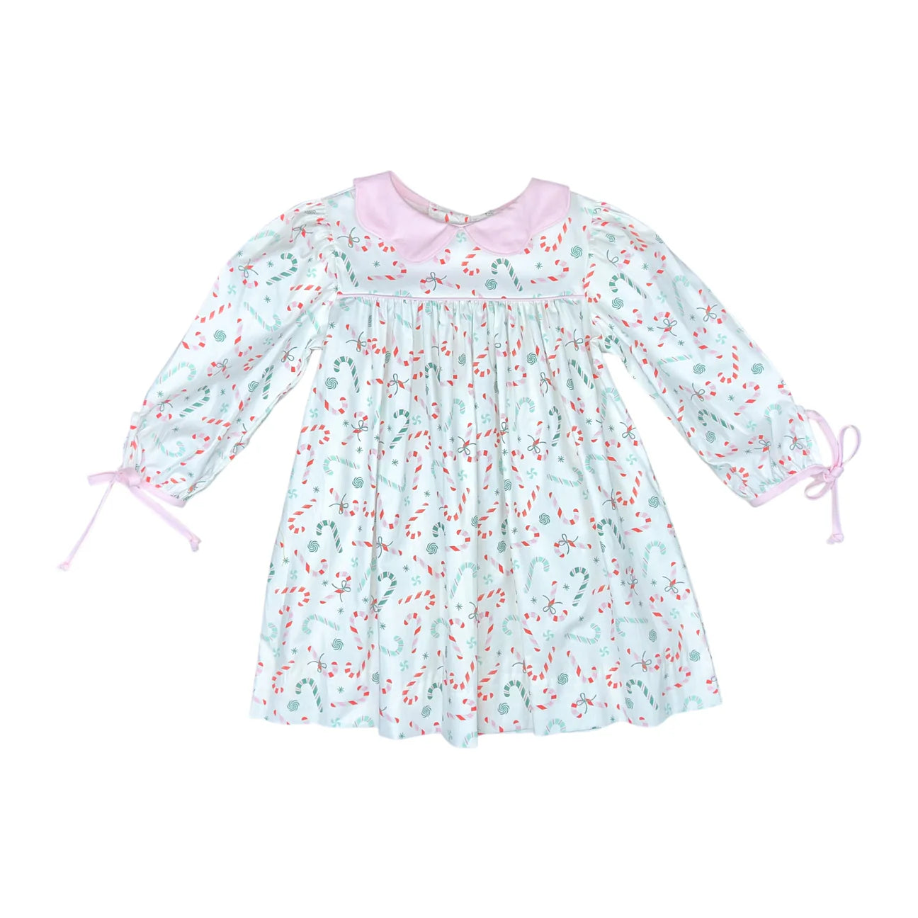 Christy Dress - Mint & Pink Candy Cane