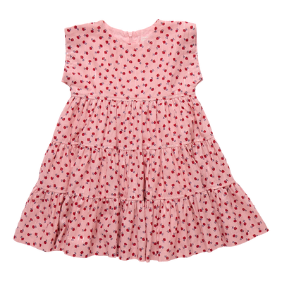 Peachy Dress - Pink Tiny Roses