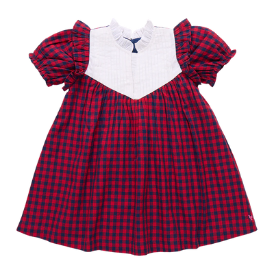 Imogen Dress - Red/Blue Check