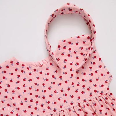 Peachy Dress - Pink Tiny Roses