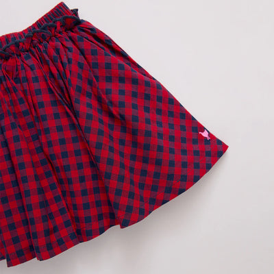 Gianna Skirt - Red/Blue Check