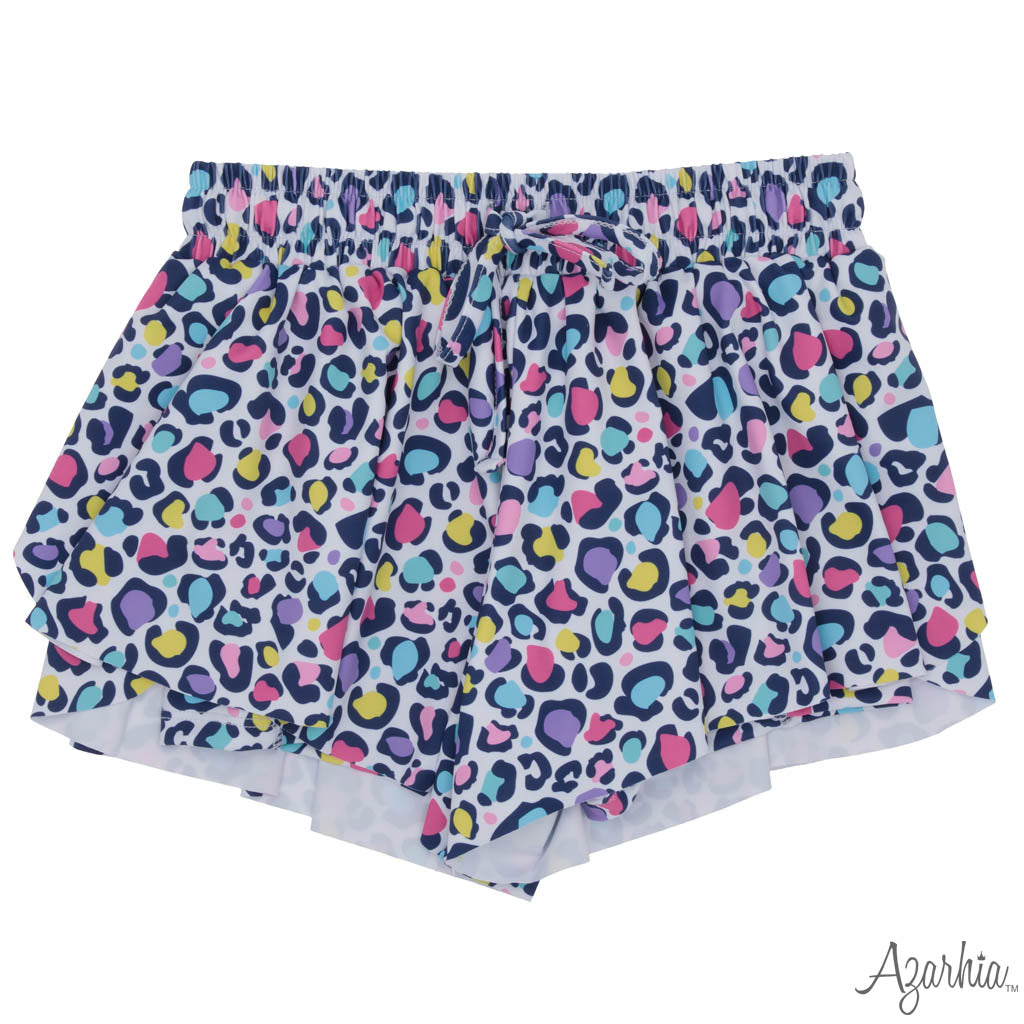 Butterfly Shorts - Bright Leopard
