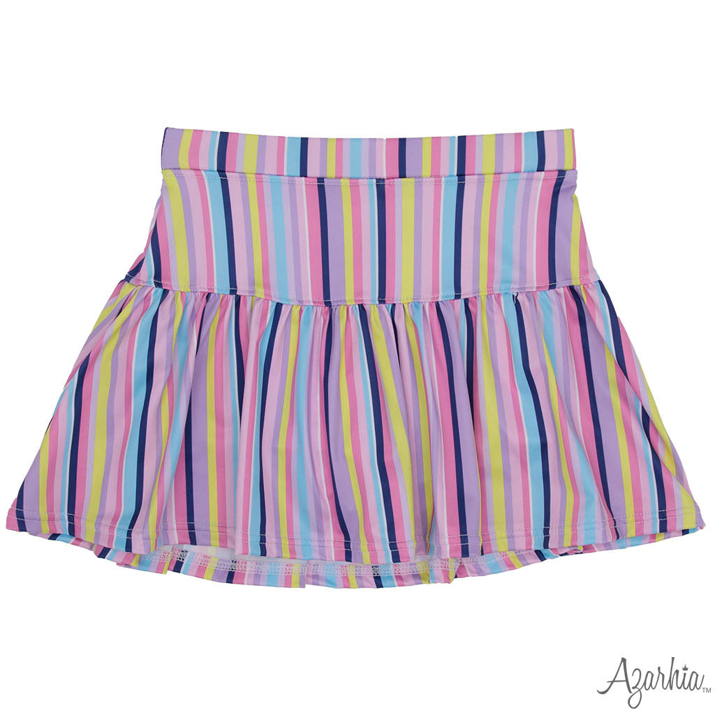 Gathered Skort - Stripes