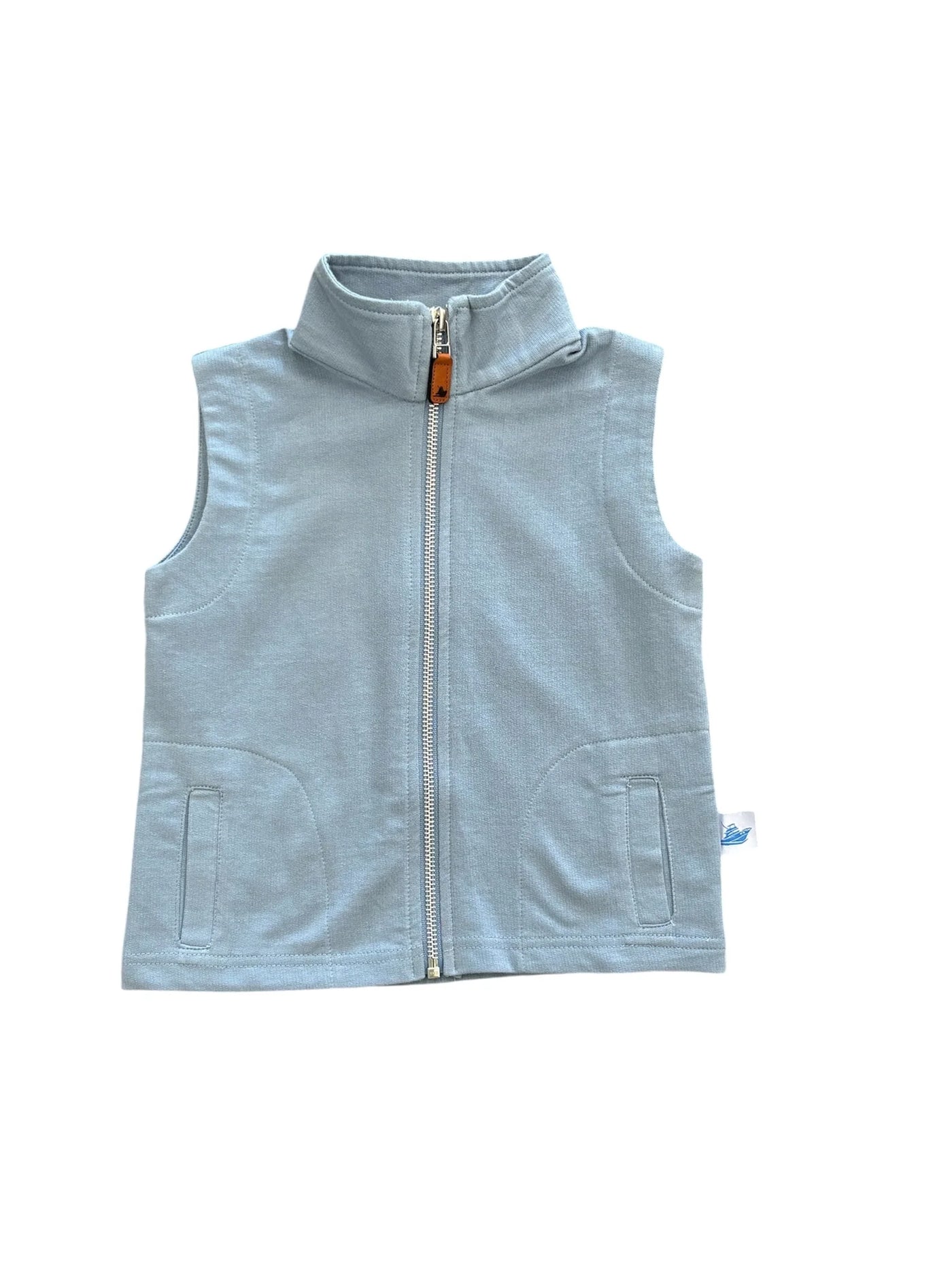 SouthBound Knit Vest Dusty Blue