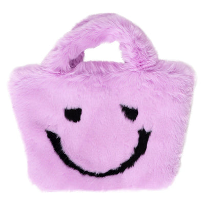 Malibu Sugar Fuzzy Smiley Purse