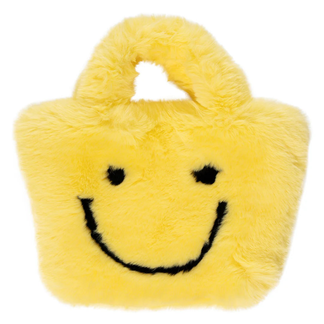 Malibu Sugar Fuzzy Smiley Purse