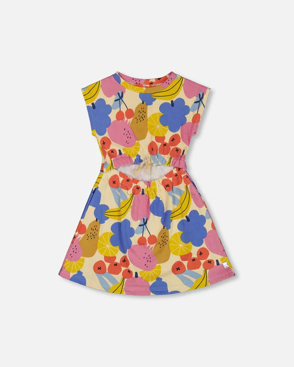 Deux Printed Fruits Terry Dress