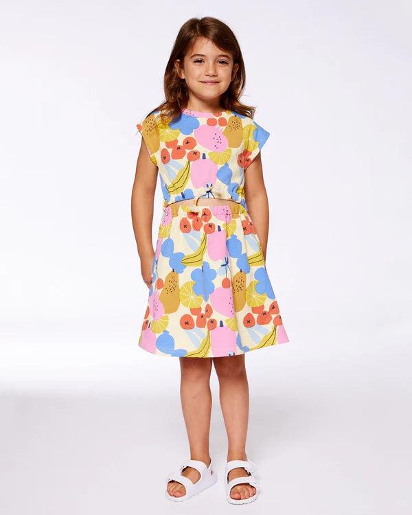 Deux Printed Fruits Terry Dress