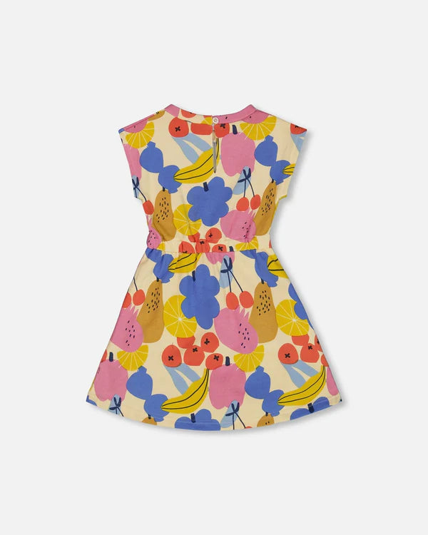 Deux Printed Fruits Terry Dress