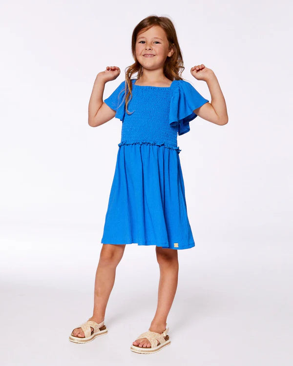 Deux Ultramarine Smock Textured Dress