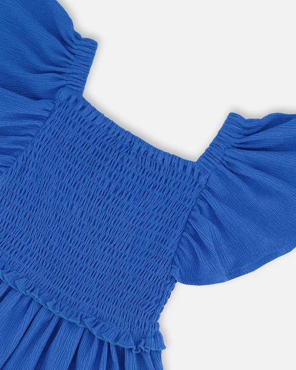 Deux Ultramarine Smock Textured Dress