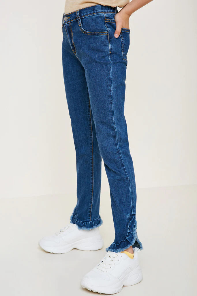 Hayden Ruffle Skinny Jeans